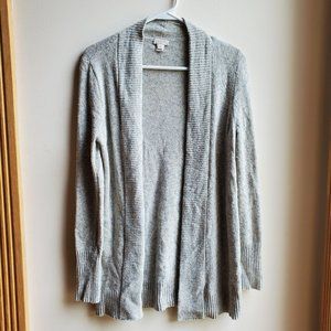J. Crew Light Gray Merino Wool Open Cardigan Size XS